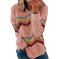 Womens Casual Hoodie Striped Printed Sweatshirts Long Sleeve Drawstring Pullover by DailySale