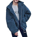 Women's Casual Lapel Fleece Fuzzy Faux Shearling Zipper Coat by DailySale