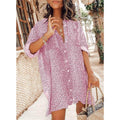 Women's Casual Leopard Print Shirt Dress by DailySale