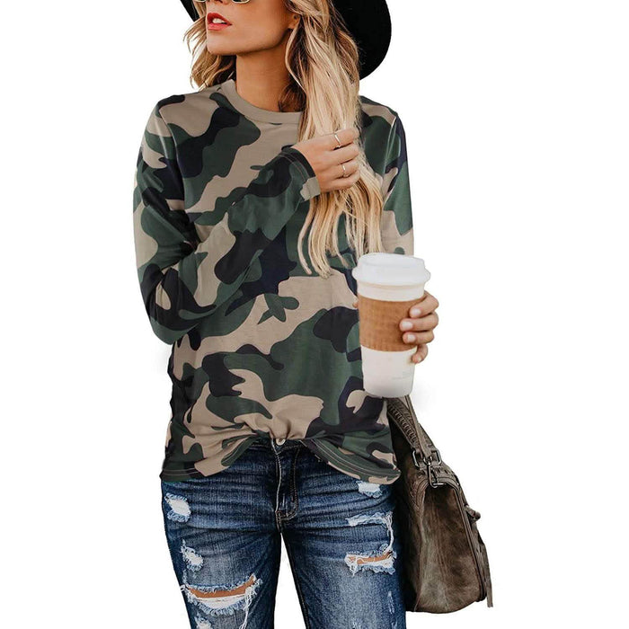 Women's Casual Leopard Print Tops Long Sleeve T Shirt Cute Blouse Graphic Tees by DailySale