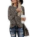 Women's Casual Leopard Print Tops Long Sleeve T Shirt Cute Blouse Graphic Tees by DailySale