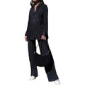 Women's Casual Long Sleeve Button Blouse Top Wide Leg Loose Streetwear Loungewear by DailySale