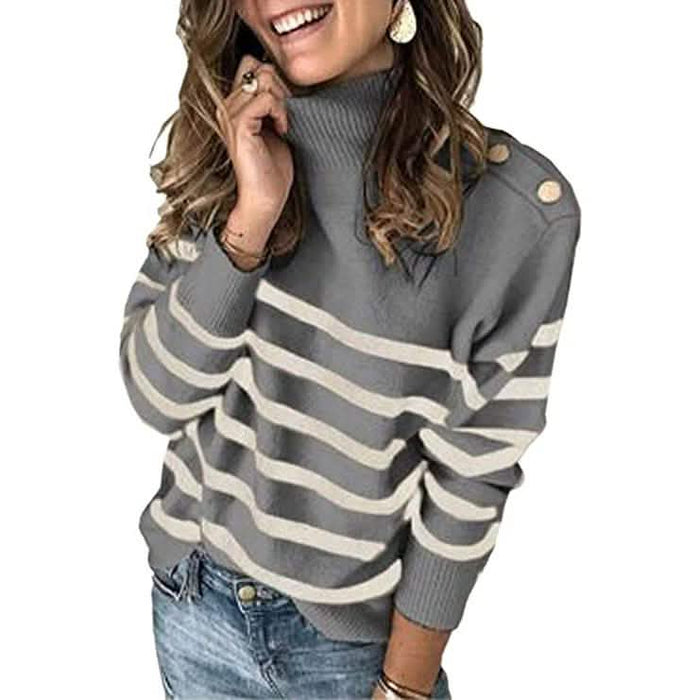 Women's Casual Long Sleeve Crewneck Patchwork Knit Sweater Top by DailySale