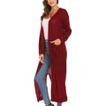 Womens Casual Long Sleeve Split Open Cardigan Knit Long Cardigan Sweaters with Pockets by DailySale
