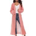 Womens Casual Long Sleeve Split Open Cardigan Knit Long Cardigan Sweaters with Pockets by DailySale