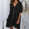 Women's Casual Ruched Loose Fit Dress