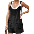 Women's Casual Summer Cotton Linen Rompers Overalls Jumpsuit Shorts by DailySale