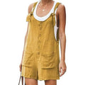 Women's Casual Summer Cotton Linen Rompers Overalls Jumpsuit Shorts by DailySale