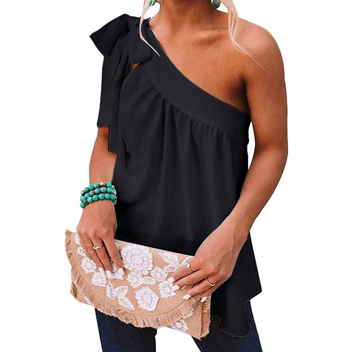 Women's Casual Tie One Shoulder Top by DailySale
