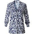 Womens Casual Tops V Neck Leopard Tunic Long Sleeve Button Down Shirts Top by DailySale