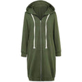 Women's Casual Zip up Hoodies Long Tunic Sweatshirts Jackets Fashion Plus Size Hoodie with Pockets by DailySale