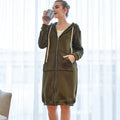 Women's Casual Zip up Hoodies Long Tunic Sweatshirts Jackets Fashion Plus Size Hoodie with Pockets by DailySale