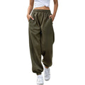 Women's Cinch Bottom Sweatpants Pockets High Waist Sporty by DailySale