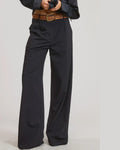 Womens Classic Pleated Wide-leg Trouser Pants by Boutique 23