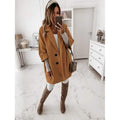 Women's Coat Shacket Jacket Long Sleeve Solid Color Oversized by DailySale
