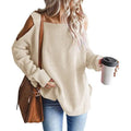 Women's Cold Shoulder Batwing Chunky Knitted Tunic Tops by DailySale