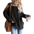 Women's Cold Shoulder Batwing Chunky Knitted Tunic Tops by DailySale