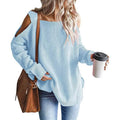 Women's Cold Shoulder Batwing Chunky Knitted Tunic Tops by DailySale