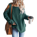 Women's Cold Shoulder Batwing Chunky Knitted Tunic Tops by DailySale