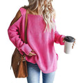 Women's Cold Shoulder Batwing Chunky Knitted Tunic Tops by DailySale