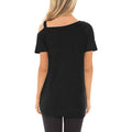 Women's Cold Shoulder Tops Summer Short Sleeve Casual Twist Knot Blouse T-Shirt by DailySale