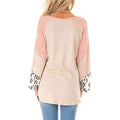 Womens Color Block Pullover Leopard Print Sweatshirt by DailySale
