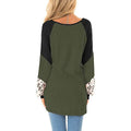 Womens Color Block Pullover Leopard Print Sweatshirt by DailySale