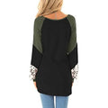 Womens Color Block Pullover Leopard Print Sweatshirt by DailySale