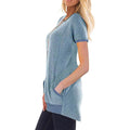 Women's Color Block Short Sleeve Lightweight Knit Sweatshirts with Pockets by DailySale