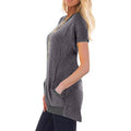 Women's Color Block Short Sleeve Lightweight Knit Sweatshirts with Pockets by DailySale