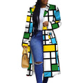 Women's Colored Geo Turn Down Collar Trench Coat by DailySale