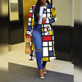 Women's Colored Geo Turn Down Collar Trench Coat by DailySale