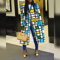 Women's Colored Geo Turn Down Collar Trench Coat by DailySale