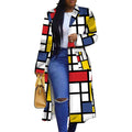 Women's Colored Geo Turn Down Collar Trench Coat by DailySale