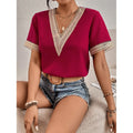 Women's Contrast Guipure Lace Blouse by DailySale
