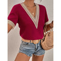 Women's Contrast Guipure Lace Blouse by DailySale