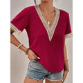 Women's Contrast Guipure Lace Blouse by DailySale