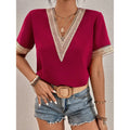 Women's Contrast Guipure Lace Blouse by DailySale
