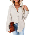 Women's Corduroy Shirts Casual Long Sleeve Top by DailySale