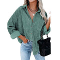 Women's Corduroy Shirts Casual Long Sleeve Top by DailySale
