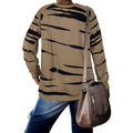 Womens Crewneck Long Sleeve Sweatshirts Striped Casual Tops Printed Loose Pullover Shirts by DailySale