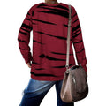 Womens Crewneck Long Sleeve Sweatshirts Striped Casual Tops Printed Loose Pullover Shirts by DailySale