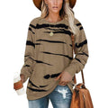 Womens Crewneck Long Sleeve Sweatshirts Striped Casual Tops Printed Loose Pullover Shirts by DailySale