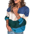 Women's Crewneck Patchwork Pullover Knit Sweater Top by DailySale
