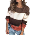 Women's Crewneck Patchwork Pullover Knit Sweater Top by DailySale