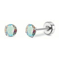 Women's Cubic Zirconia Surgical Stainless Steel Flat Back Earrings by DailySale