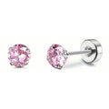 Women's Cubic Zirconia Surgical Stainless Steel Flat Back Earrings by DailySale