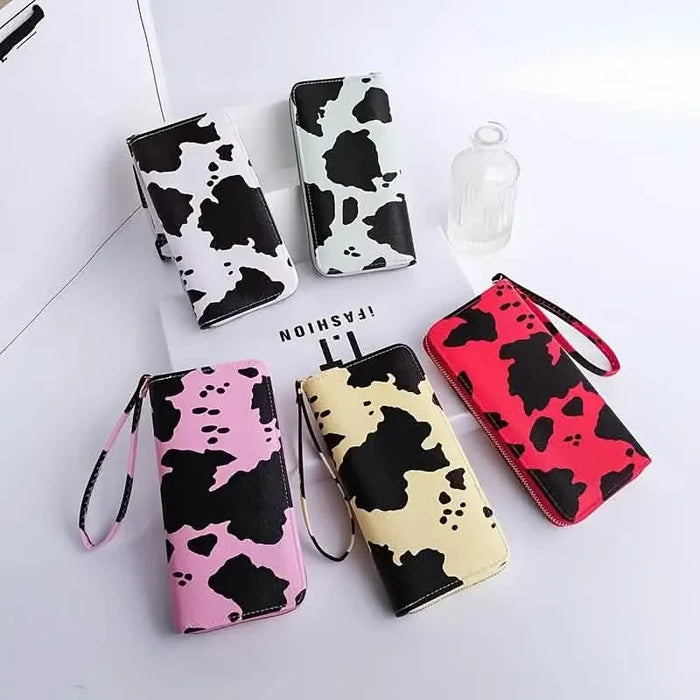 Women's Cute Versatile Faux Leather Cow Print Long Wallet by DailySale
