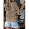 Women's Deep V Neck Long Sleeve Crochet Tops by DailySale