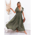 Women's Deep V Vacation Sexy Loose Dress by DailySale